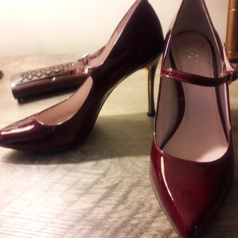 Cranberry red Vince Camuto Mary Janes